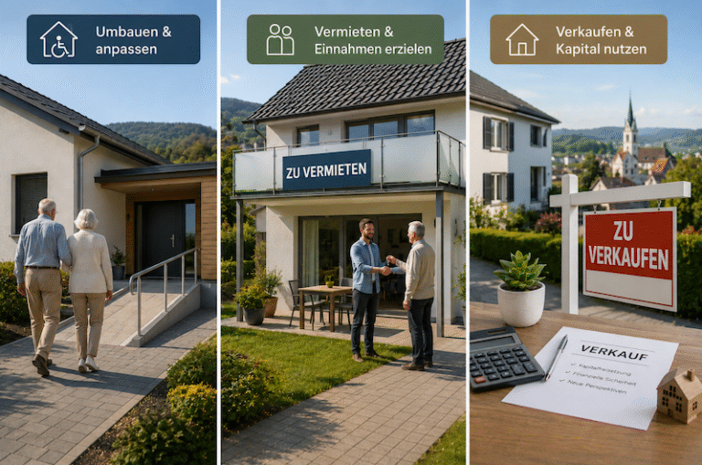 Modernisiertes Schweizer Einfamilienhaus im Alter mit altersgerechtem Umbau und Einliegerwohnung im Solothurner Mittelland
